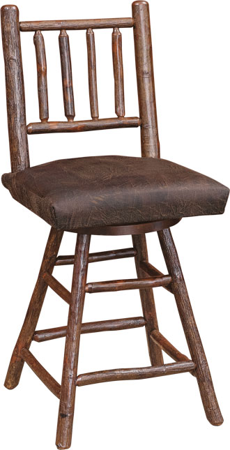 Bob Timberlake American Home Mountain Retreat 24 Inch Leather and Spindle Counter Stool
