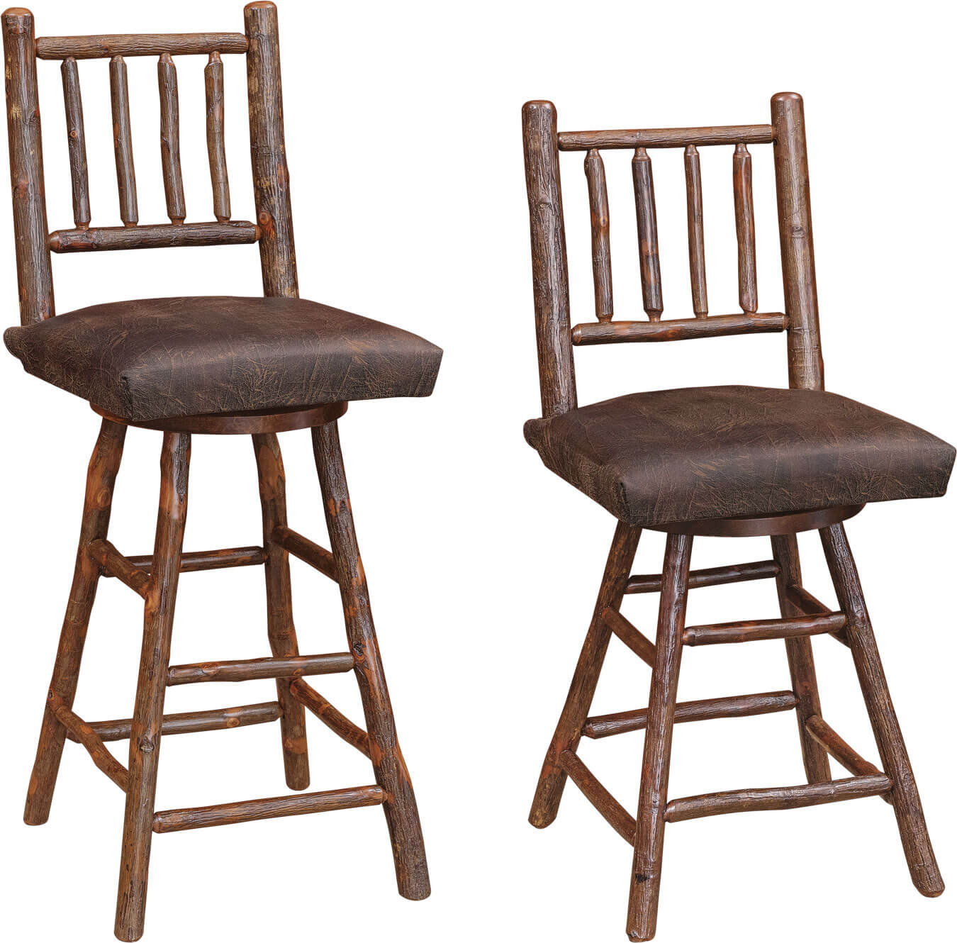 Bob Timberlake American Home Mountain Retreat Leather and Spindle Stools